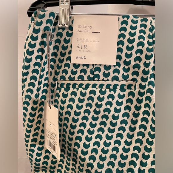 A New Day Slim Fit Ankle Pants Green and White - Picture 7 of 12